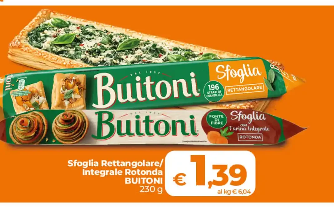 Pasta sfoglia rettangolare/integrale rotonda Buitoni
