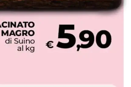 Macinato magro di suino