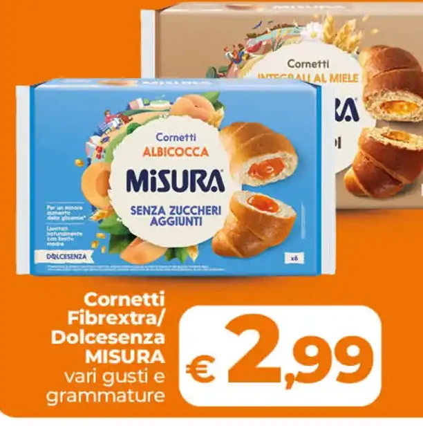 Cornetti Fibrextra/Dolcesenza Misura