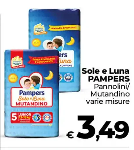Pannolini Pampers Sole e Luna