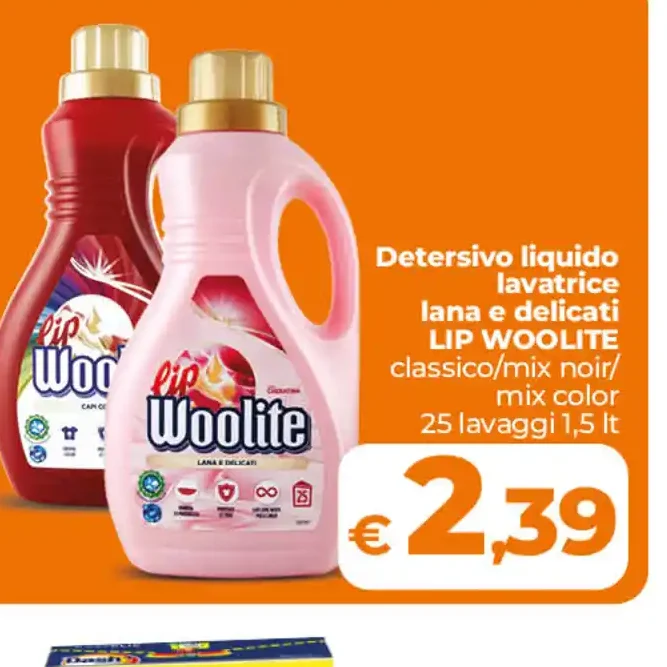 Detersivo liquido lavatrice Woolite