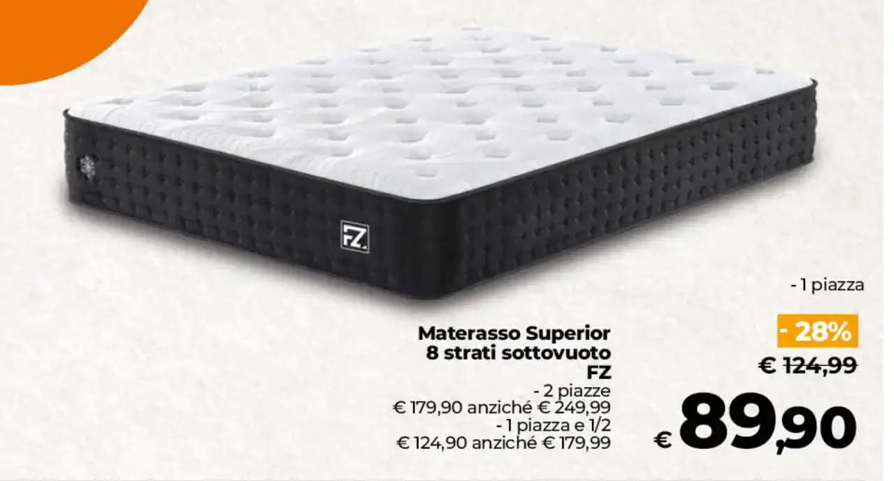 Materasso Superior 8 strati sottovuoto
