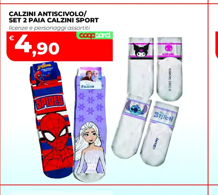 Calzini antiscivolo set 2 paia calzini sport