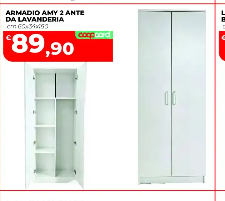 Armadio Amy 2 ante da lavanderia