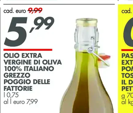 Olio extra vergine di oliva 100% italiano grezzo Poggio delle Fattorie