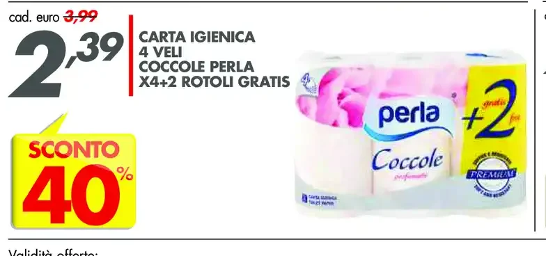 Carta igienica Coccole Perla