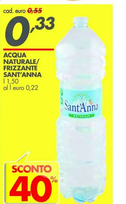 Acqua naturale/frizzante Sant'Anna