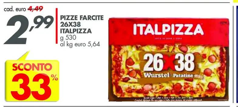 Pizza farcita Italpizza 26x38