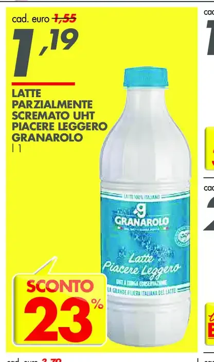 Latte parzialmente scremato UHT Piacere Leggero Granarolo