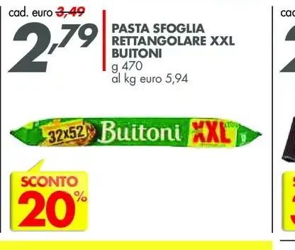 Pasta sfoglia rettangolare XXL Buitoni