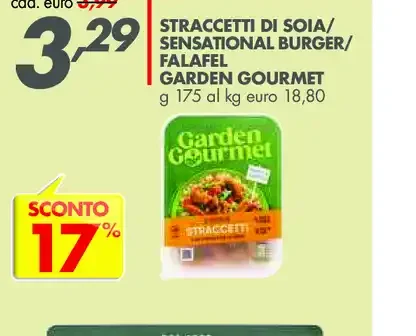 Straccetti di soia Sensational Burger/Falafel Garden Gourmet