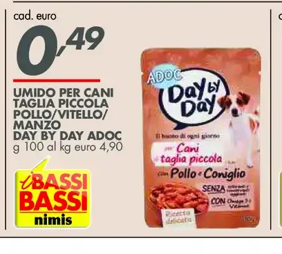 Umido per cani taglia piccola pollo/vitello/manzo Day by Day Adoc