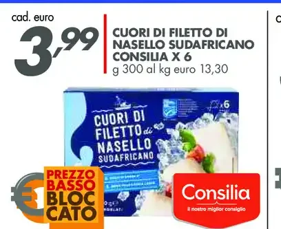 Cuori di filetto di nasello sudafricano Consilia