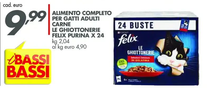 Alimento completo per gatti adulti carne