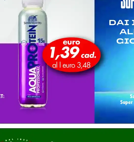 Aquampro﻿tein gusto mela e lemongrass 0,4 l