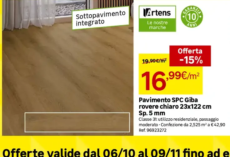 Pavimento SPC Giba rovere chiaro