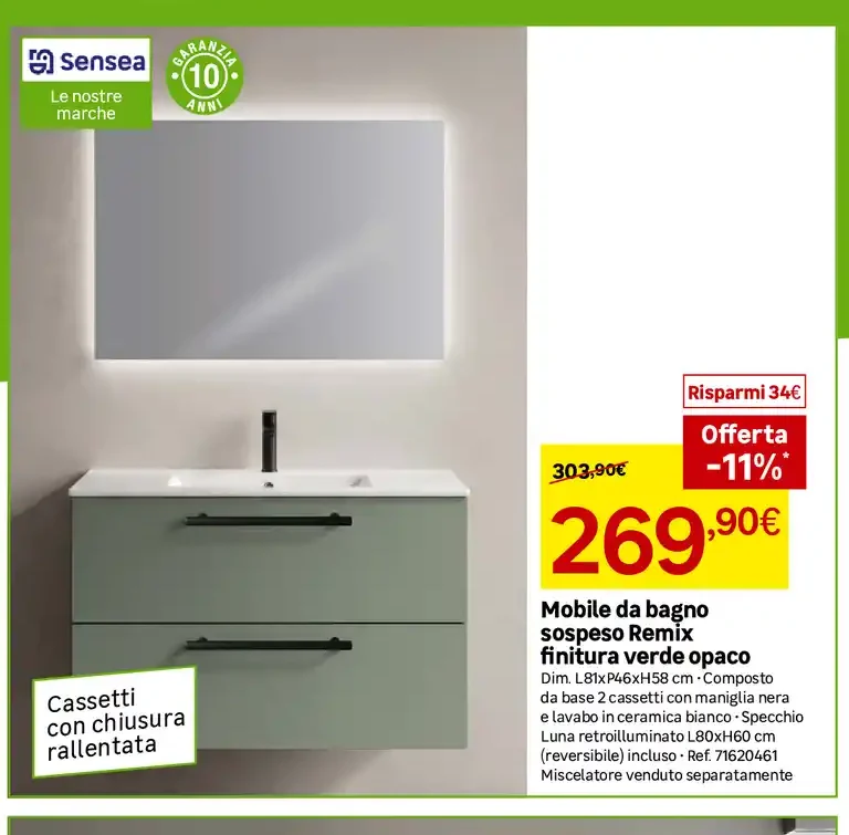 Mobile da bagno sospeso Remix