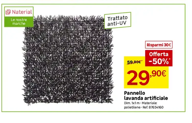 Pannello lavanda artificiale