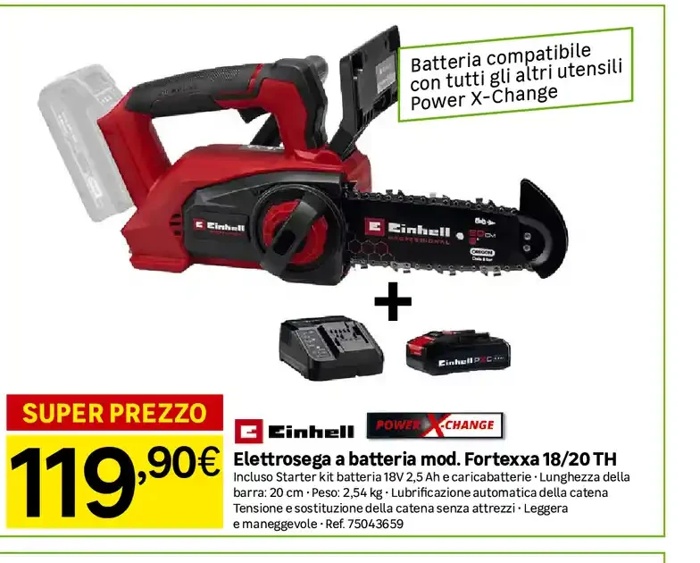 Elettrosega a batteria mod. Fortexxa 18/20 TH