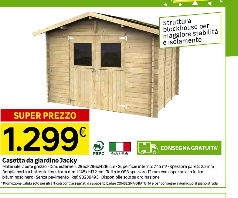 Casetta da giardino Jacky