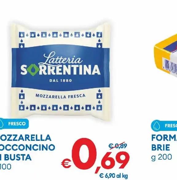 Mozzarella bocconcino in busta