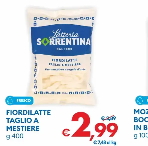 Fiordilatte taglio a mestiere