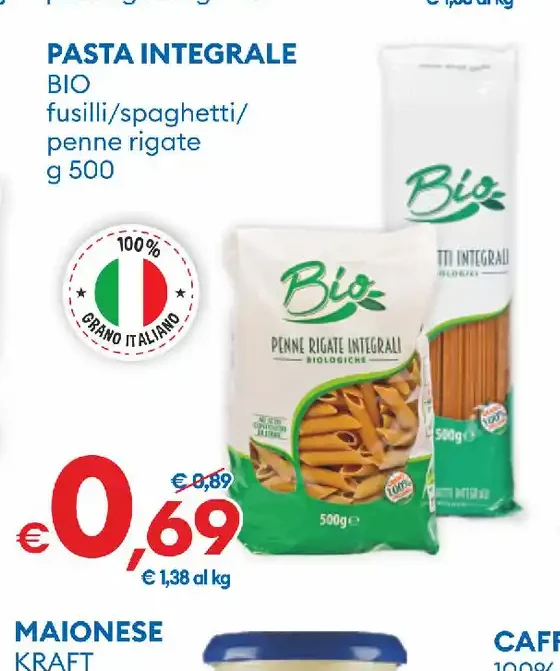 Pasta integrale biologica