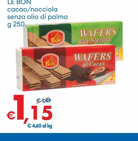 Wafer cacao e nocciola