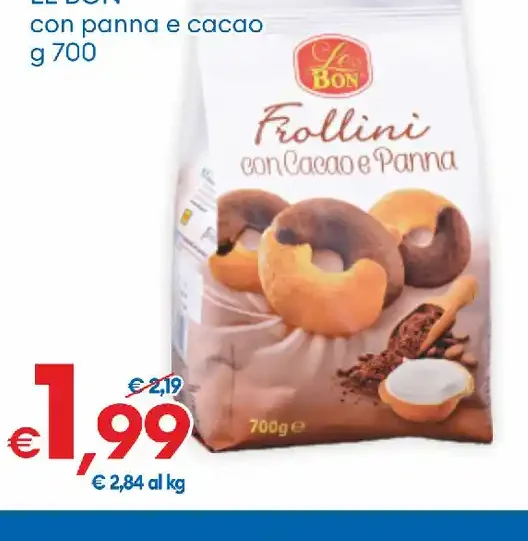 Frollini con cacao e panna