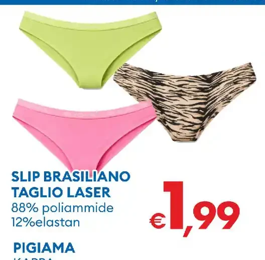 Slip brasiliano taglio laser