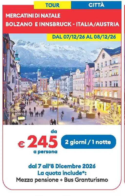 Mercatini di Natale Bolzano e Innsbruck