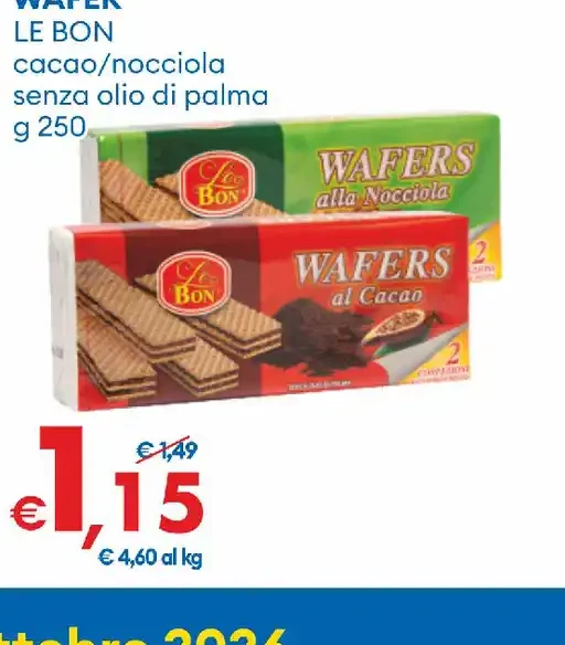 Wafer cacao/nocciola