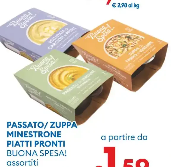 Passato zuppa minestrone piatti pronti