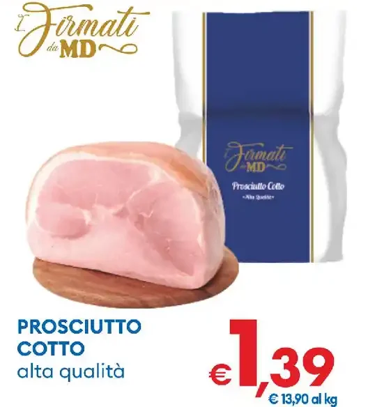 Prosciutto cotto alta qualità