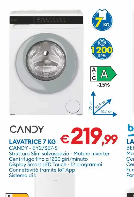 Lavatrice Candy EY2757S7