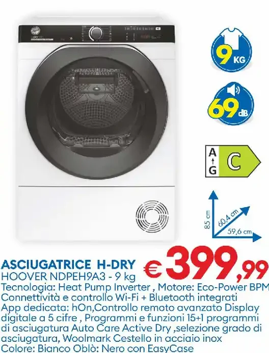 Asciugatrice Hoover NDEH9A2TS3