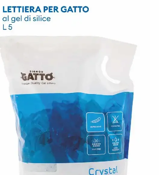 Lettiera per gatto Crystal Light