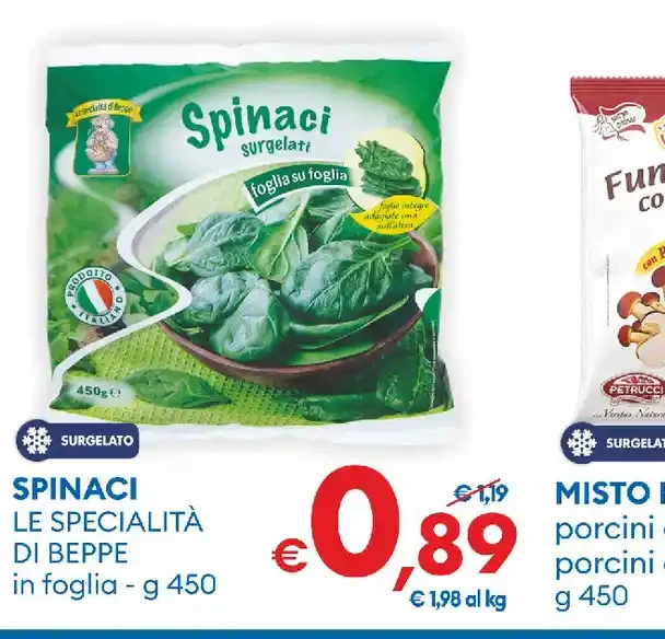 Spinaci surgelati