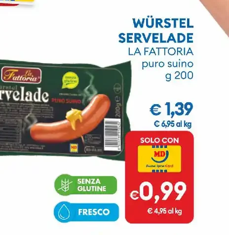 Würstel servelade La Fattoria