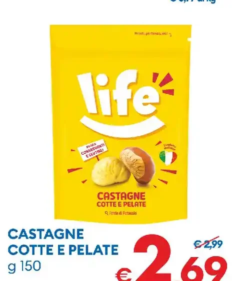 Castagne cotte e pelate