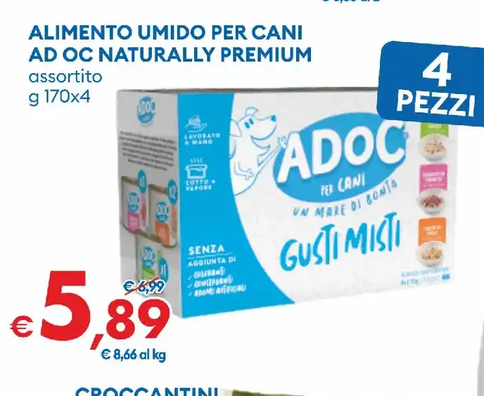 Alimento umido per cani Adoc Naturally Premium
