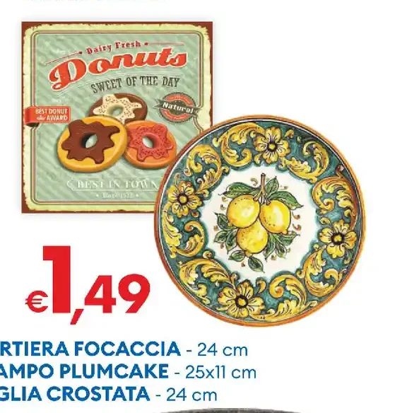 Tortiera focaccia / stampo plumcake / teglia crostata