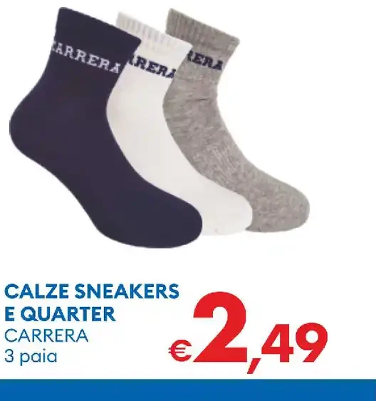 Calze sneakers e quarter