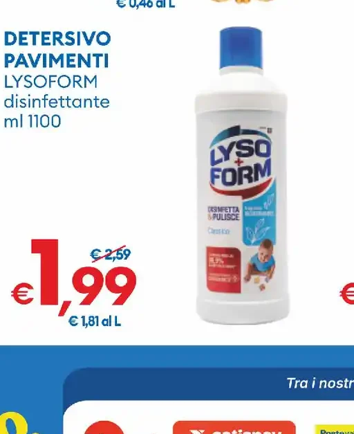 Detersivo pavimenti Lysoform