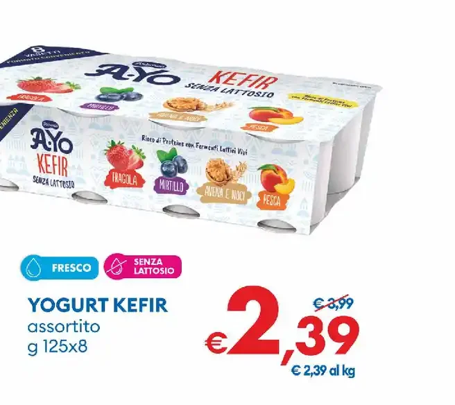 Yogurt kefir assortito
