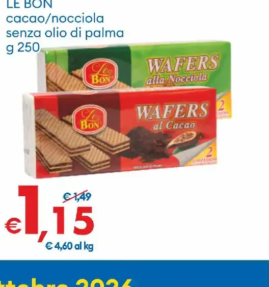 Wafer cacao/nocciola