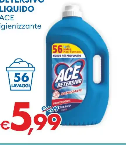 Detersivo liquido Ace igienizzante