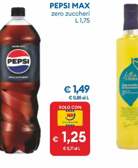 Pepsi Max zero zuccheri