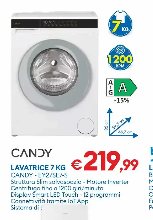Lavatrice Candy EY27SE7S
