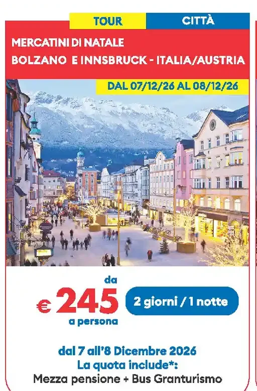 Mercatini di Natale Bolzano e Innsbruck
